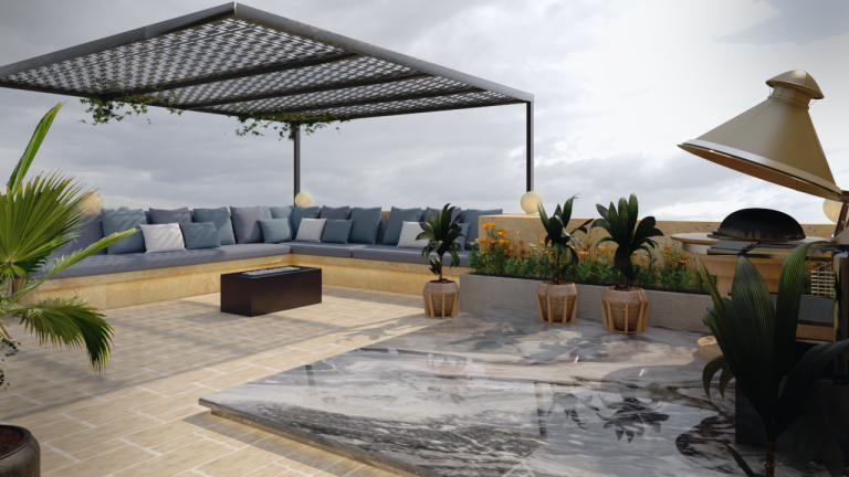 تصميم روف فيلا سكنية